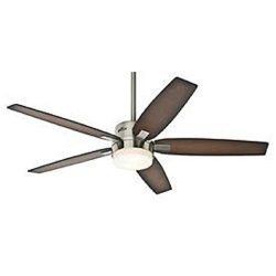 Hunter Windemere 54-in Brushed Nickel Indoor Downrod Mount Ceiling Fan with Light Kit and Remote