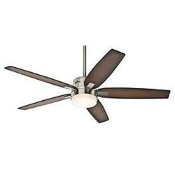 Hunter Windemere 54-in Brushed Nickel Indoor Downrod Mount Ceiling Fan with Light Kit and Remote