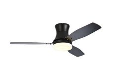 52” Ceiling fans with Light Flush Mount Reversible 3 Blade Remote Light Kit Timing Warm Lighting ...