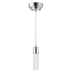 Westinghouse 6307900 Cava One-Light LED Indoor Mini-Pendant, Chrome Finish with Bubble Glass