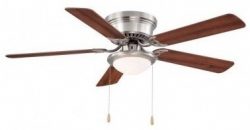 Hampton Bay Hugger 52 In. Brushed Nickel Ceiling Fan by Hampton Bay