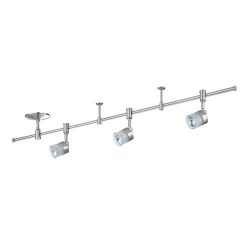 Kendal Lighting RK31G-SN 3-Light 4FT Rail Lighting Kit and Frost Glass Shades