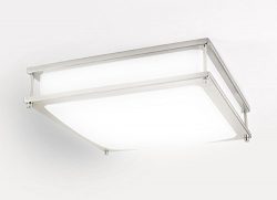 Clarity Energy Efficient 12 inch LED Dimmable Ceiling Light and Fixture, Brushed Nickel Finish , ...