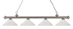 Z-Lite 200-4BN-AWL14 4-Light Billiard Light, Brushed Nickel