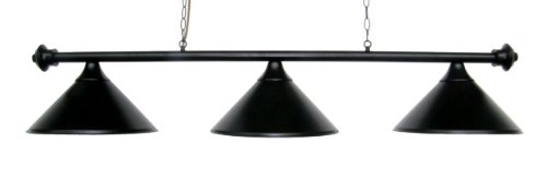 Metal Pool Table Light Billiard Lamp Black 55″