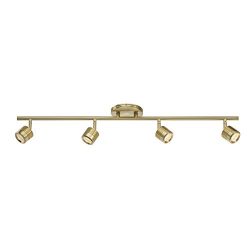 WAC Lighting TK-49534-BR Vector LED 4 Light Fixture Fixed Rail, One Size, Brushed Brass