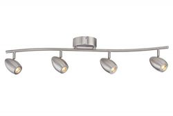 Designers Fountain EVT101727-35 Modern 3′. Brushed Nickel LED Track Lighting Kit with 4 Le ...