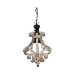 A&B Home Perth Wooden Chandelier, 12.6 X 20.9-Inch