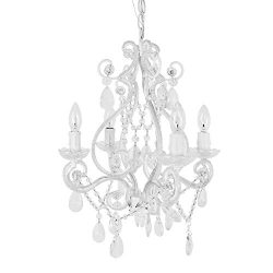 Tadpoles Four Bulb Chandelier, White