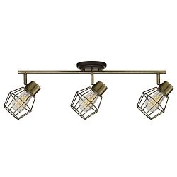 Globe Electric Jax 3-Light Track Light, Antique Pewter Finish, Bulbs Included, 59193