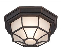 Dark Rust 11″ Wide Ceiling Light Fixture