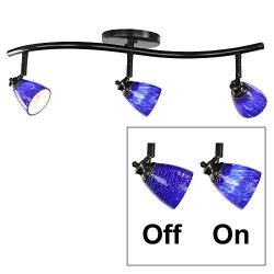 Direct-Lighting 3 Lights Adjustable Track Lighting Kit – Dark Bronze Finish – Blue G ...