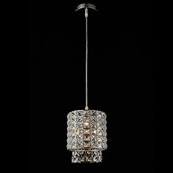 Modern K9 Crystal Chandelier Pendant Light Fixture with 3’ Adjustable Clear Cord for Kitchen, Di ...