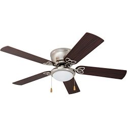 Prominence Home 40270-01 Brealey Hugger Ceiling Fan with LED Bowl Light, Low-Profile, 52 inches, ...