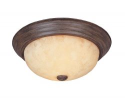 1257S-WM-AM Flushmount Ceiling Light Warm Mahogany 2-Light 11″ Fixture