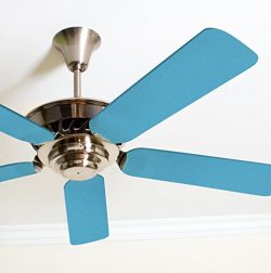 Fancy Blade Ceiling Fan Accessories Blade Cover Decoration, Solid (Light Blue)