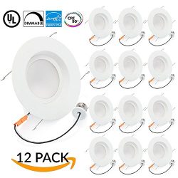 SUNCO 12 PACK – 13Watt 5/6-inch ENERGY STAR Dimmable LED Recessed Lighting Fixture Retrofi ...