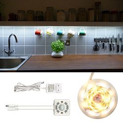 Kitchen LED Under Cabinet Light Strip with PIR Motion Sensor, 80 watts Equivalent, Daylight Whit ...