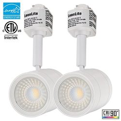 2 PACK 8.5W(50W Equiv.) Integrated CRI90+ LED Track Light Head, Soft White Dimmable 38° Spotligh ...