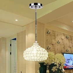 Leoneva Crystal Pendant light Chandeliers Wine Cup Shape Ceiling Light Fixture for Kitchen, Dini ...