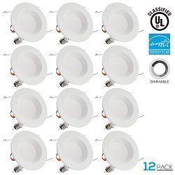 TORCHSTAR 5/6 Inch Dimmable Recessed LED Downlight, 13W (90W Equivalent), Energy Star, 5000K Day ...