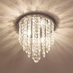 Lifeholder Mini Chandelier, Crystal Chandelier Lighting, 2 Lights, Flush Mount Ceiling Light, H1 ...