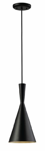 Canarm IPL183B01BK Rocco 1-Light Pendant, Black