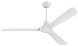 Three-Blade Indoor Ceiling Fan with ABS Blades, 52″, White