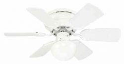 Westinghouse 78108 Petite Reversible 3-Speed Hugger Six-Blade Indoor Ceiling Fan with Light, 30- ...