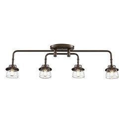 allen + roth Bristow 4-Light 31.97-in Specialty Bronze Dimmable Fixed Track Light Kit
