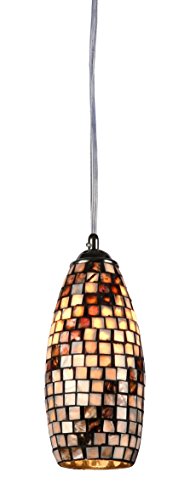 Chloe Lighting CH3CC30BC05-DP1 Moasic Bellona, Mosaic 1 Light Ceiling Mini Pendent 5.3-Inch Shad ...