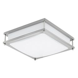 Clarity Energy Efficient 14 inch LED Dimmable Ceiling Light and Fixture, Brushed Nickel Finish,  ...