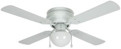 Hardware House 54-3603 Aegean 42-Inch Flush-Mount Ceiling Fan with Optional Light Fixture and 4  ...