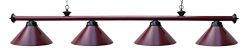72″ Pool Table Light Billiard Lamp Choose Green Burgundy or Black with Metal Shades (Burgundy)