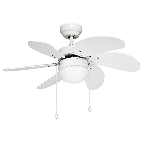 LE 30 inch Ceiling Fan 6 Wooden Blades Light Kit Reversible Classic Ceiling Fan for Winter Summer