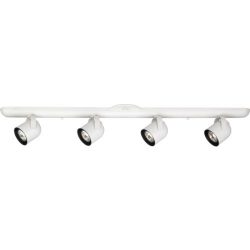 Progress Lighting P6161-30WB 4-Light Wall Or Ceiling Mount Round Back, White