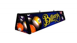 44″ Acrylic Pool Table Light, BLUE BILLIARDS