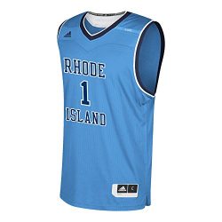 NCAA Rhode Island Rams Mens Replica Basketball Jerseyreplica Basketball Jersey, Light Blue, Large