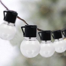 Solar Bulb Lights,WONFAST Waterproof 10 LED Plastic Solar Clear Globe Bulbs Fairy String Lights  ...