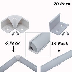 Litever 90 Degrees Corner Connector for Slim V Shape LED Strip Aluminum Channels,Screws Included ...