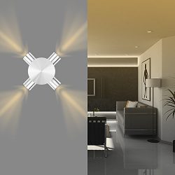 Modern Aluminum 4 LED Wall Light Sconce Ceiling Light Fixture Home Lighting Indoor Decoration Wa ...