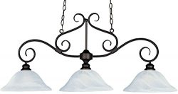 Maxim 2653MRKB Chandelier Light 300 Watts – Pacific Candle 1 Tier Light – Island Lights for Home ...