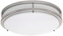 iLett LED Flush Mount Ceiling Light, 12″, 15W (75W equivalent), 1200lm, 6000K (Cool White) ...