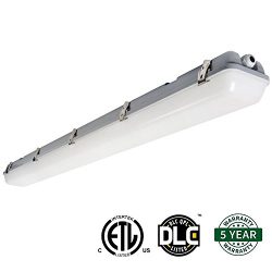 Hykolity 4′ LED Vapor and Water Tight Weatherproof Light Fixture 40W [100W Equivalent] 440 ...