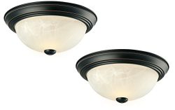 Design House 519231 2-Pack 11-Inch 2 Light Ceiling Mount, Oil Rubbed Bronze