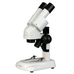 AmScope SE120 Portable Binocular Stereo Microscope, WF10x Eyepieces, 20X Magnification, 2X Objec ...