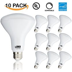 Sunco Lighting 10 PACK – BR30 LED 11WATT (65W Equivalent), 2700K Soft White, DIMMABLE, Ind ...