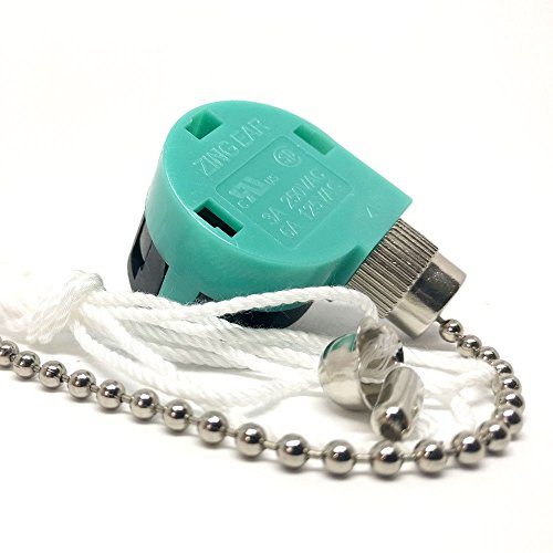 CeilingFanSwitch Zing Ear ZE-268S6 ZE-208S6 Switch 3 Speed Pull Chain Control Ceiling Fan Replac ...
