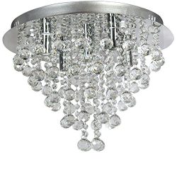Ella Fashion® Modern European Art Deco Crystal Rain Drop Flush Mount Ceiling Lighting Chandelier ...