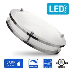 IN HOME 18-inch LED Flush mount Ceiling Light DR Series, 28w (150W equivalent), Dimmable, 4000K  ...